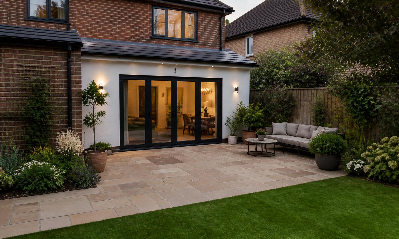 Completed patio in Cheltenham, Glos