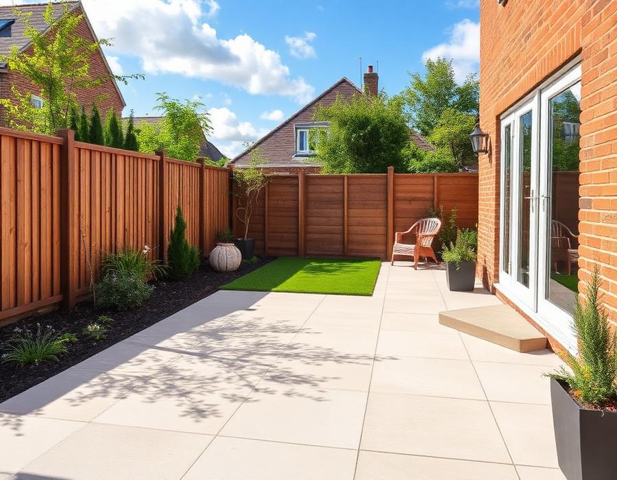 Completed patio in Stratford, Warks
